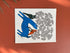 Traditional Gond wall painting of cow, birds and peacock